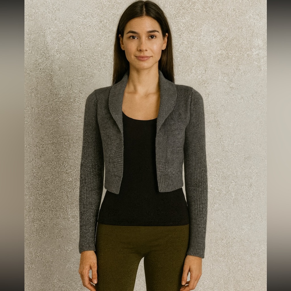 Akris Punto Gray Cardigan Sweater